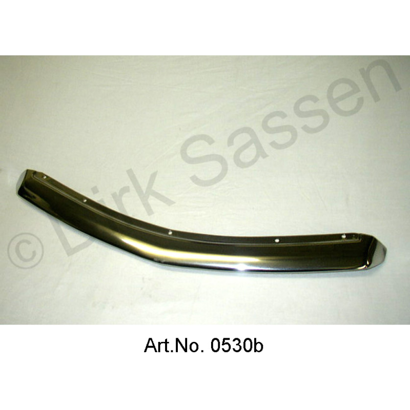 Bumper sheet, front, top, polished