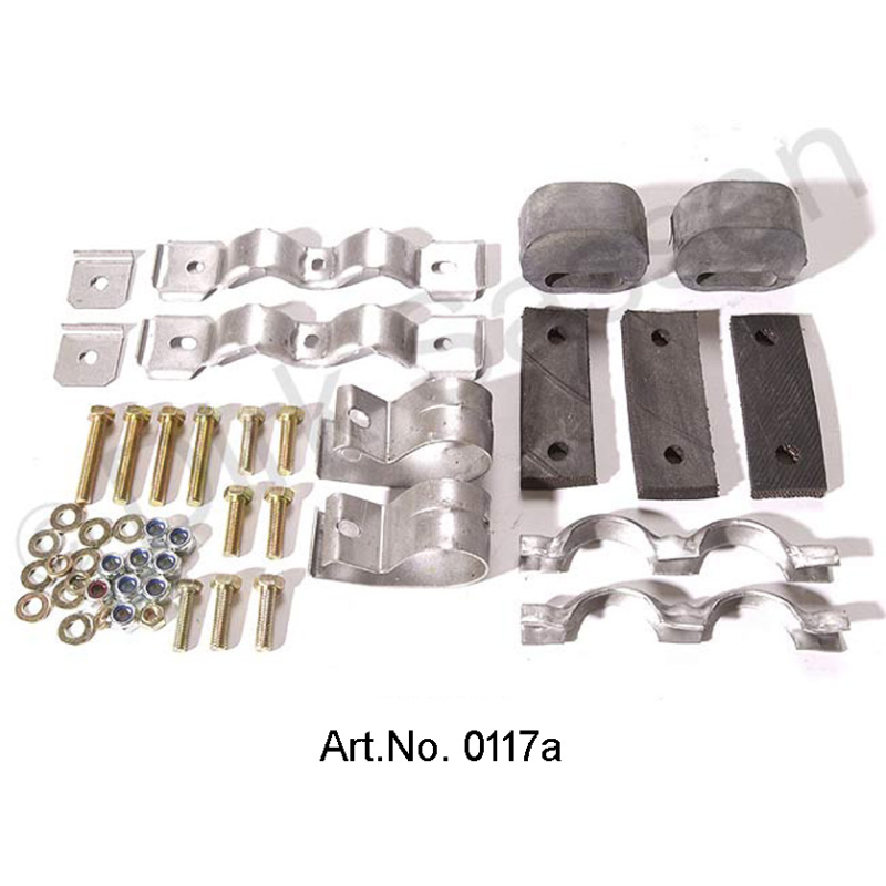 Anbausatz, hinten, komplett, mit Schrauben und Gummis