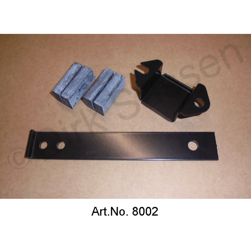 Support d'échappement pour silencieux principal, métal, avec 2 caoutchouc, 1205