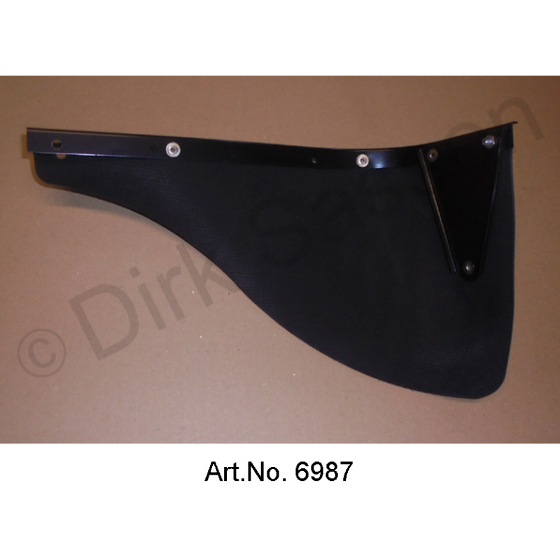 Bavette, devant la roue arrière, jusqu'en 1962, à gauche, avec jambe de force en métal