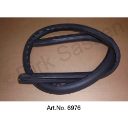 Joint de lunette arrière, haut, noir, usagé, version lisse avec un seul gaufrage