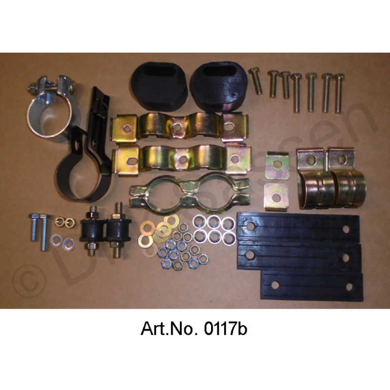 Kit de montaje, trasero, completo, con tornillos y gomas