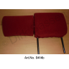 Reposacabezas, estrecho, terciopelo, rojo claro