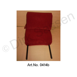 Poggiatesta, stretto, velour, rosso chiaro