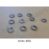 Rondelle frein dentelée, M5, lot de 10 pièces