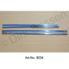 Set di modanature interne, usate, inox, all'ingresso, per contenere gomme grigie
