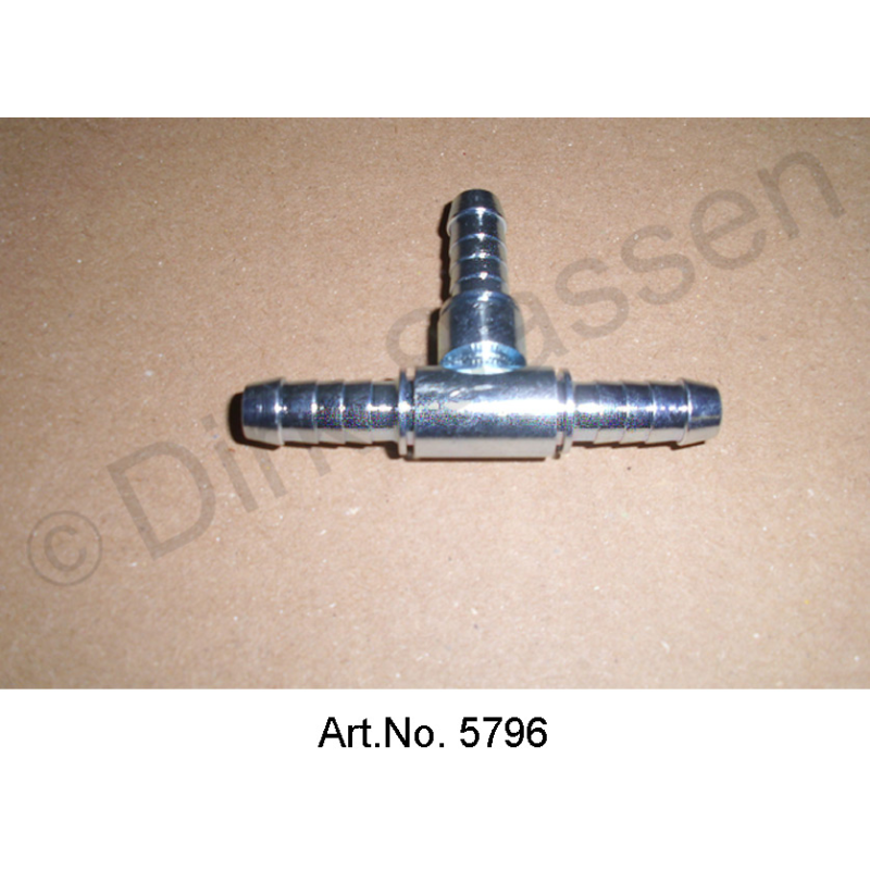 Distribuidor para retorno, pieza en T, metal, 8 mm, para sistema hidráulico, en el bastidor, delantero, izquierdo