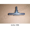 Distribuidor para retorno, pieza en T, metal, 8 mm, para sistema hidráulico, en el bastidor, delantero, izquierdo