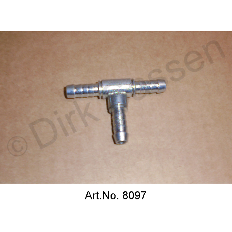 Rücklaufverteiler, T-Stück, Metall, 10mm, für Hydraulik am Rahmen, vorne, links