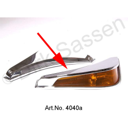 Luz intermitente, con inserto de vidrio, derecha