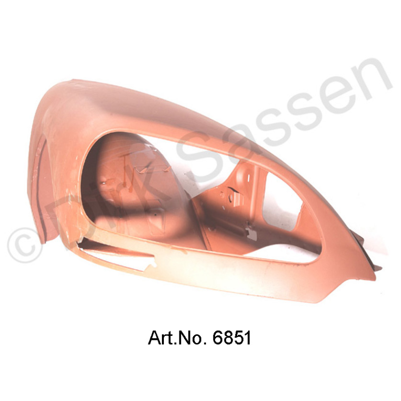 Mudguard, front, sand blasted and repaired, front, right, replacement part, SUPPLEMENT FOR LOCKING