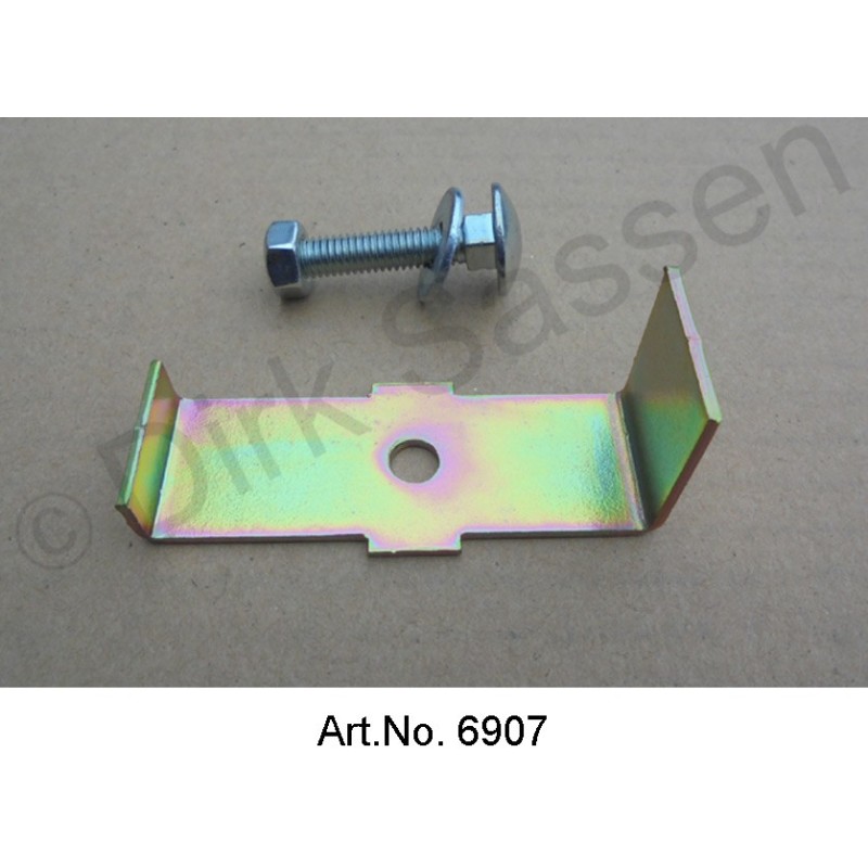 Cat's eye holder, yellow chromated, with screw, for non-Pallas, No. 0586c