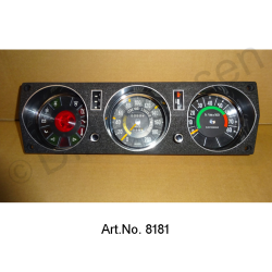 Dashboard, 1969 tot 1970, volledig opgeknapt, met watertemperatuurweergave, snelheidsmeter gecontroleerd en gekalibreerd