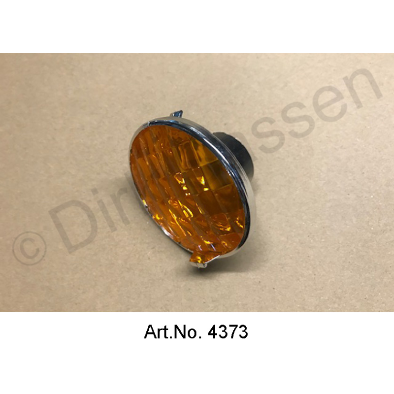 Turn signal glass, rear, with housing