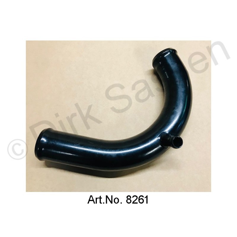 Cooling water pipe, with one outlet, metal, black, from 1966