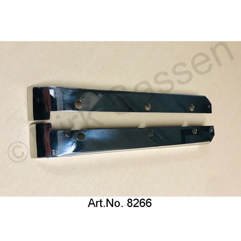 Cubiertas cromadas para rieles de asiento, convertible, juego para 1 estructura de asiento