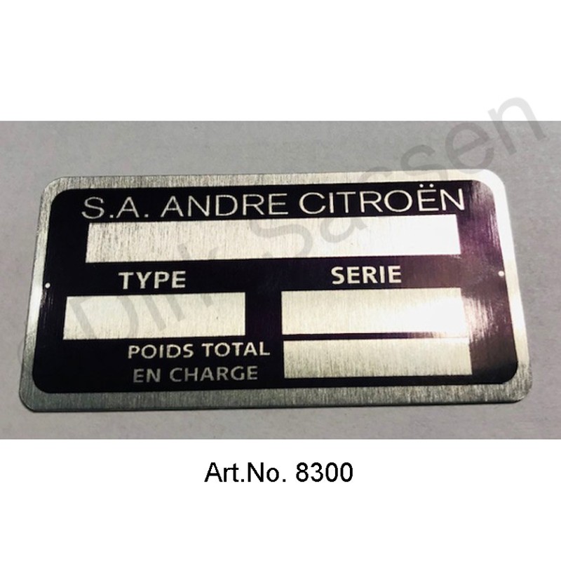Plaque signalétique, Citroën
