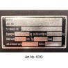 Placa de identificación, Alemania