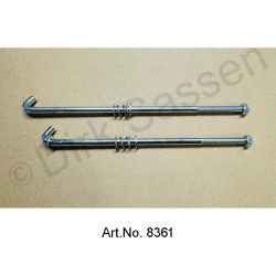 Batterierahmen, Haltestangensatz, hinten und vorne, für Batterie rechts, mit Feder und Mutter