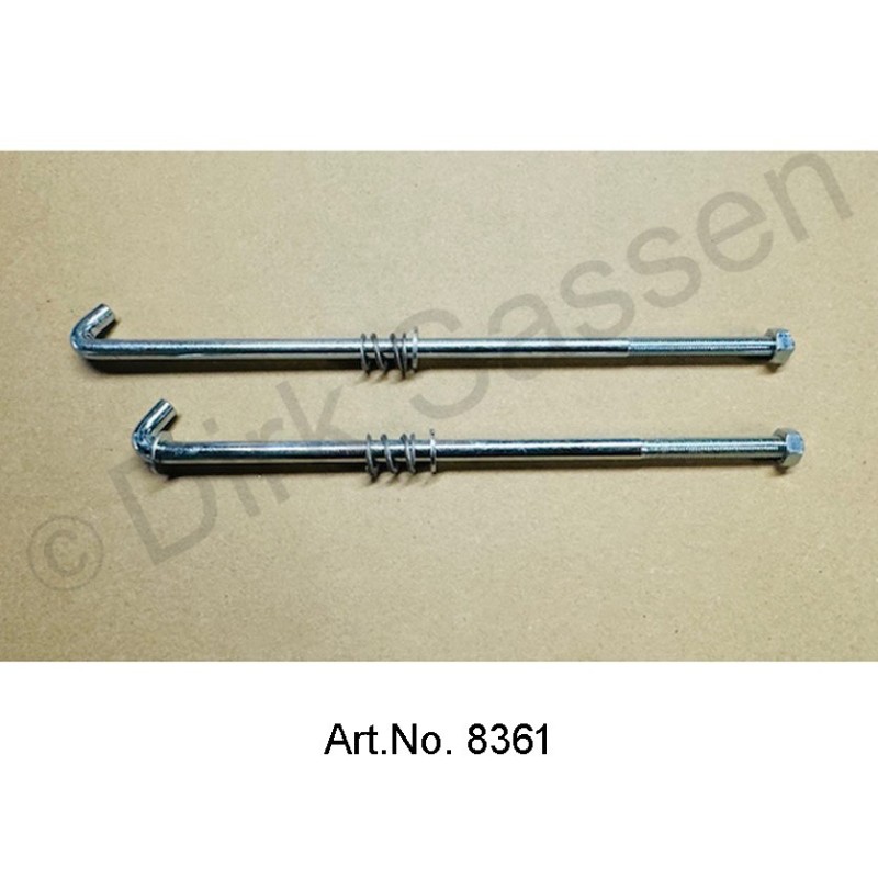 Bastidor de batería, juego de barras de soporte, traseras y delanteras, para batería derecha, con resorte y tuerca