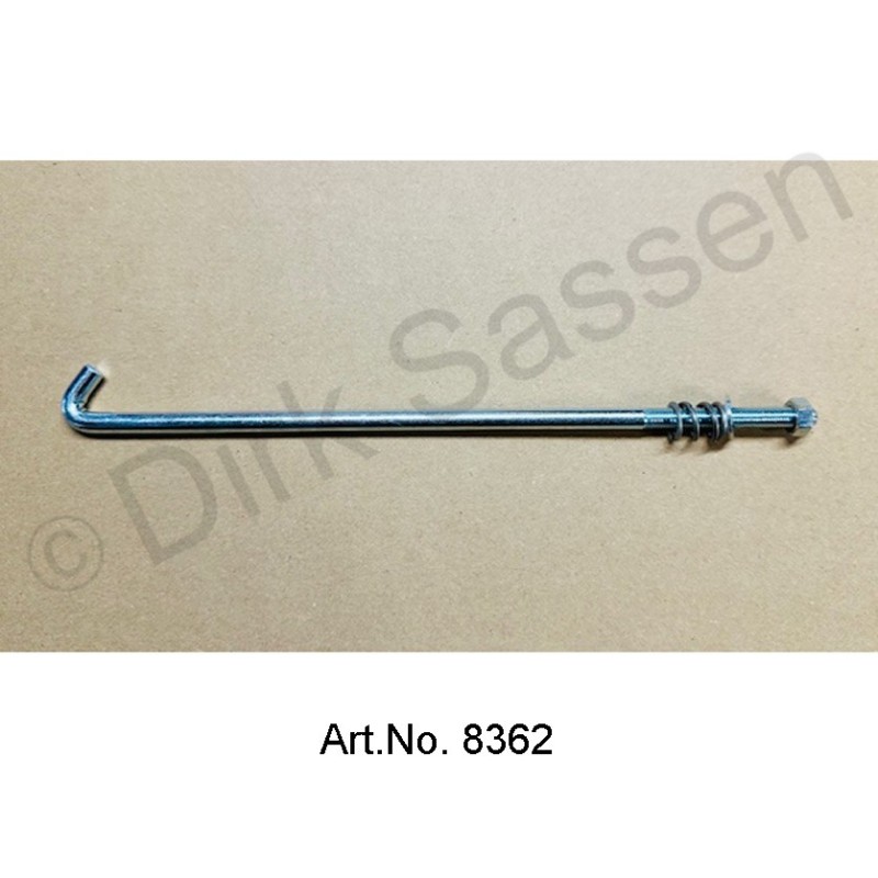 Cadre de batterie, tige de support, arrière, pour batterie droite, avec ressort et écrou, 23 cm